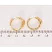 Серьги Xuping Позолота 18K колечки Фигурные с вертикальными вырезами и напылением фото №2