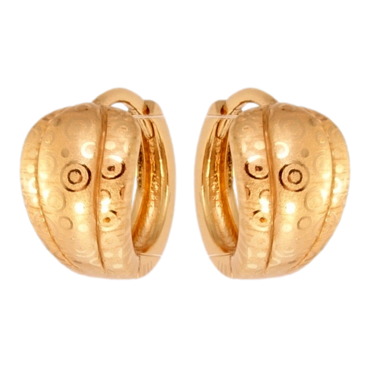 Серьги Xuping Позолота 18K колечки Фигурные с узором круги напылением фото №10