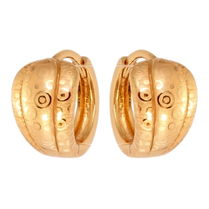 Серьги Xuping Позолота 18K колечки Фигурные с узором круги напылением фото №1