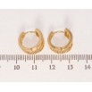 Серьги Xuping Позолота 18K колечки Широкие с резным узором фото №2