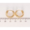Серьги Xuping Позолота 18K колечки Диагональные вырезы с узором шагренью и насечками фото №2