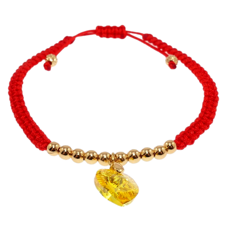 Браслет Xuping QQMM колір 18K з кр-ми Swarovski Червоний плетений шнур із кристалом на затяжці 16-22см х фото №15