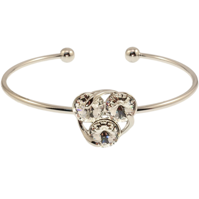 Браслет Xuping цвет Родий с кр-ми Swarovski Тринити кристаллы Clear ø 6см фото №1