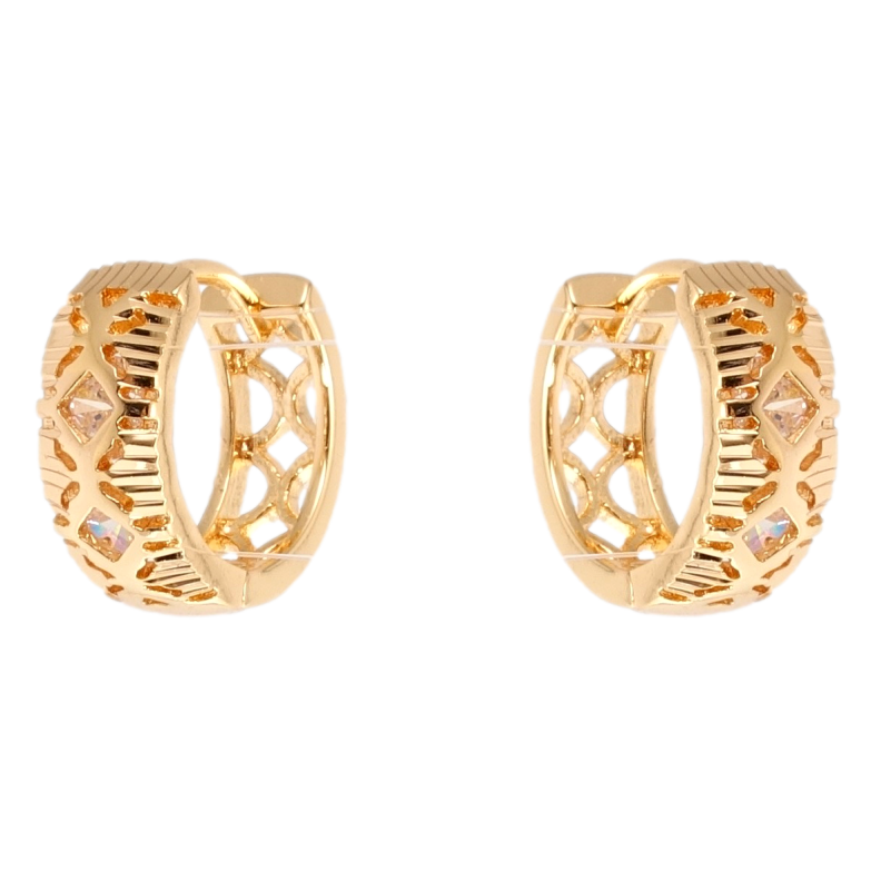 Серьги Xuping M&L Цвет 18K колечки Вставки циркония фото №1