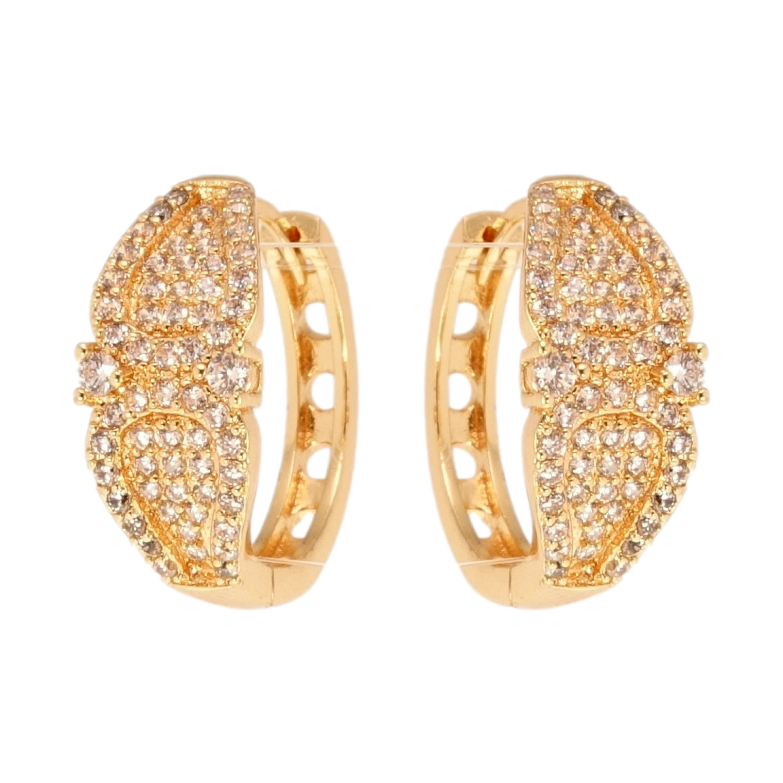 Сережки Xuping M&L Колір 18K колечка Іскристість фото №2