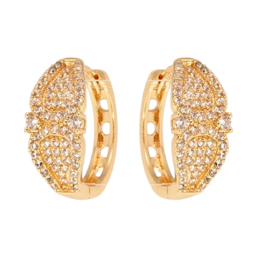 Серьги Xuping M&L Цвет 18K колечки Искристость фото №1