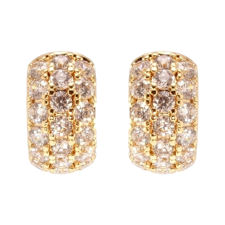 Серьги Xuping M&L Цвет 18K пусеты Инкрустация цирконием фото №1