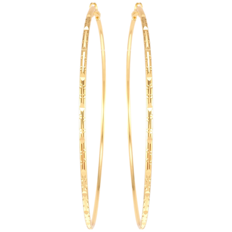 Сережки Xuping M&L Колір 18K кільця (конго) Класика з декоративним візерунком ø 9см фото №5