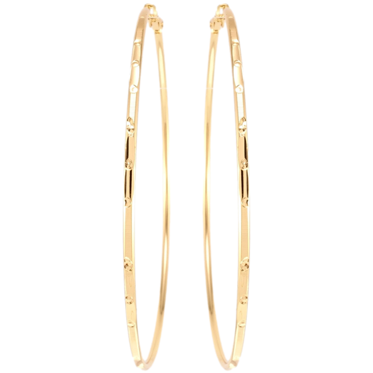 Сережки Xuping M&L Колір 18K кільця (конго) Класика з декоративним візерунком ø 8,5см фото №8