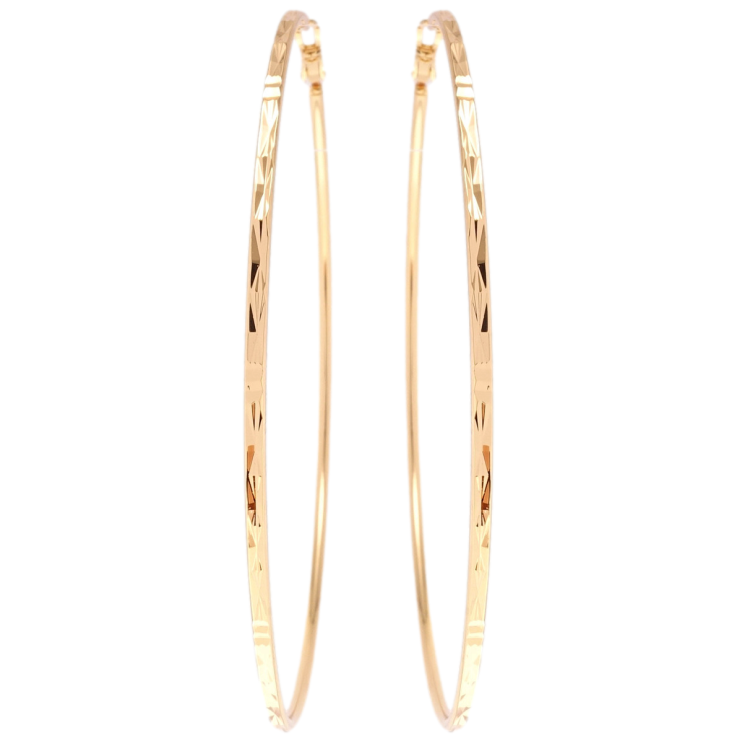 Сережки Xuping M&L Колір 18K кільця (конго) Класика з декоративним візерунком ø 9см фото №6