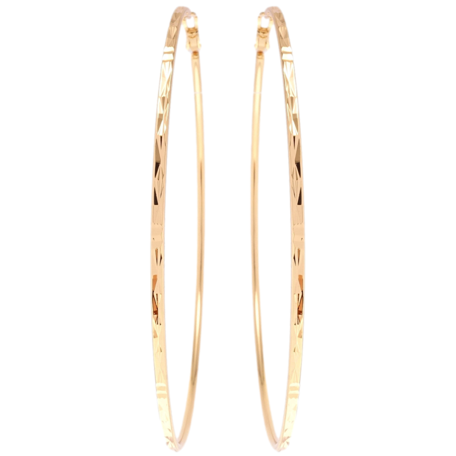 Сережки Xuping M&L Колір 18K кільця (конго) Класика з декоративним візерунком ø 9см фото №1