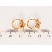 Серьги Xuping M&L Цвет 18K колечки Цветочки с красной эмалью фото №2