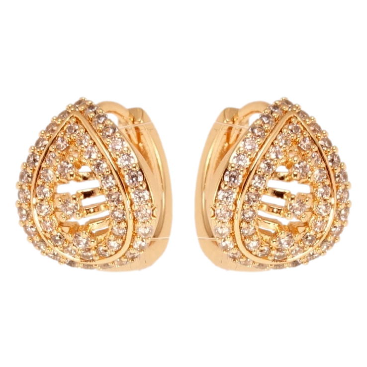 Серьги Xuping M&L Цвет 18K колечки Изящные капельки с инкрустацией цирконием фото №15