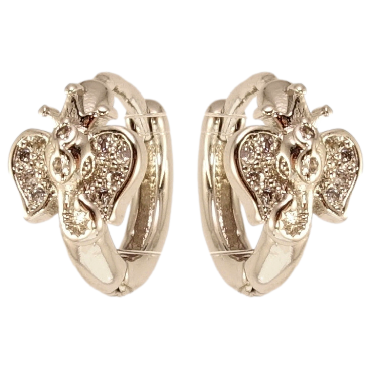 Серьги Xuping M&L Цвет Родий колечки Королевский слон фото №6