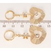 Серьги Xuping M&L Цвет 18K подвески на колечках Декоративные сердечки фото №2