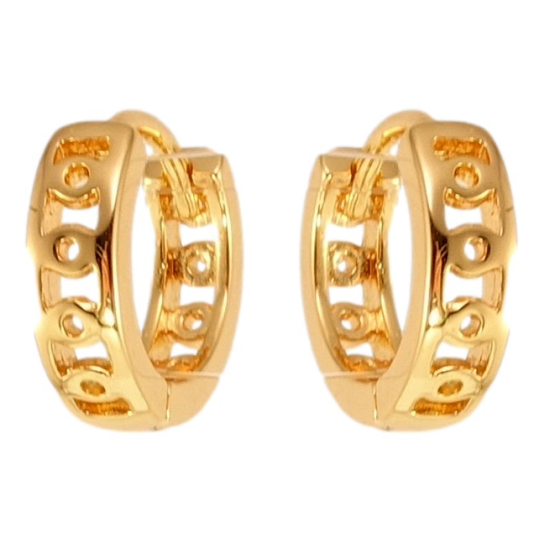 Сережки Xuping M&L Колір 18K колечка Декоративний різьблений орнамент фото №1