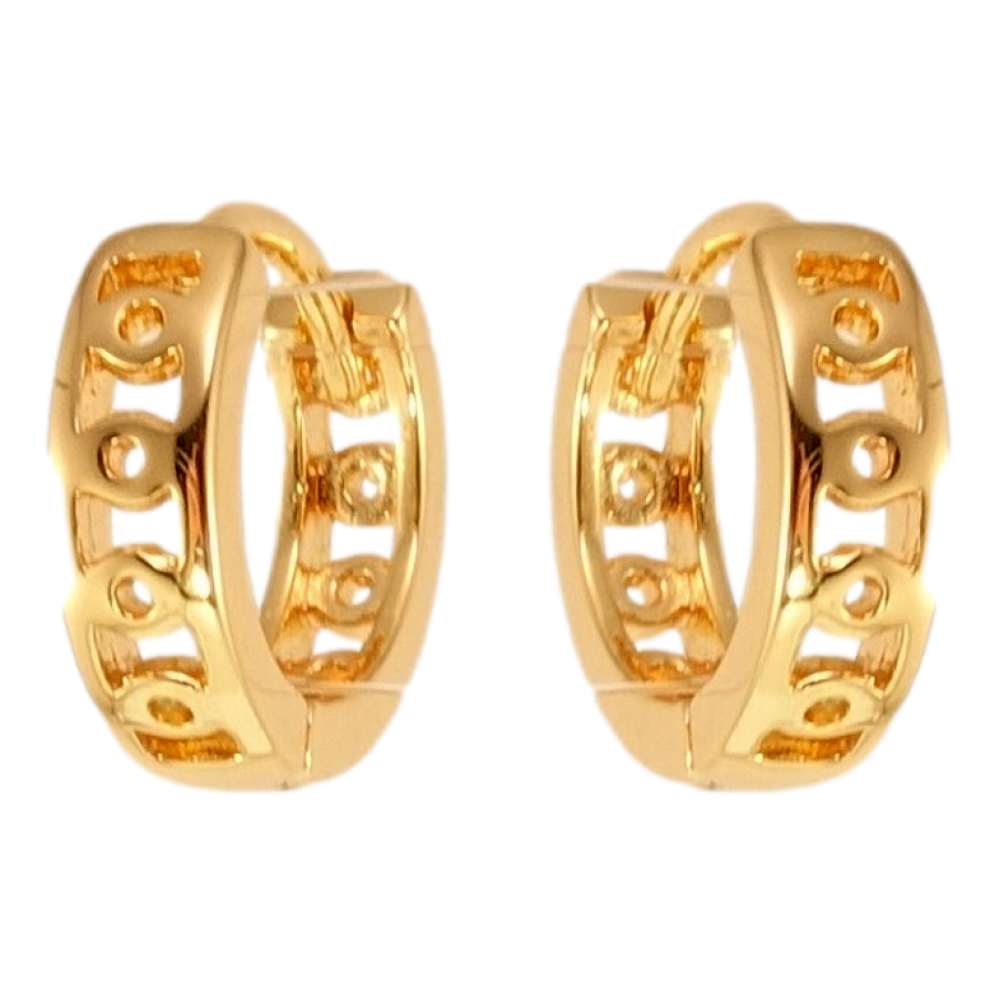 Сережки Xuping M&L Колір 18K колечка Декоративний різьблений орнамент фото №1