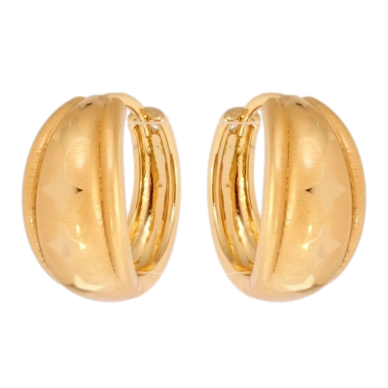 Сережки Xuping Позолота 18K колечка Ромбовий орнамент напиленням фото №1