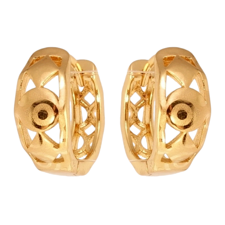 Серьги Xuping Позолота 18K колечки Фигурный орнамент с напылением фото №1