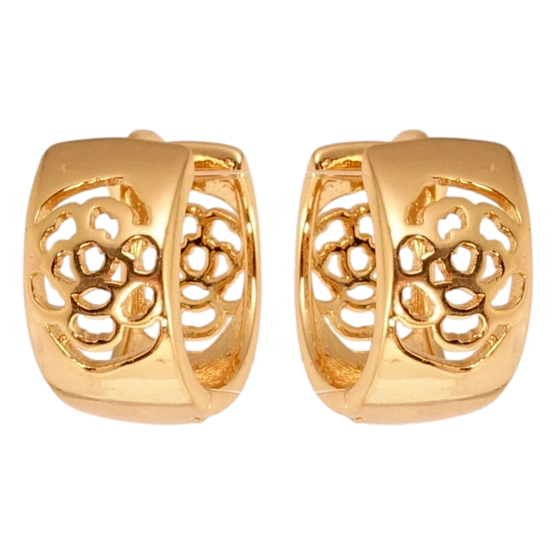 Сережки Xuping Позолота 18K колечка Різний квітковий орнамент фото №1 Сережки Xuping Позолота 18K колечка Різний квітковий орнамент фото №1