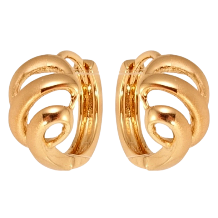 Серьги Xuping Позолота 18K колечки Завитки с напылением фото №18