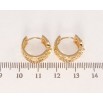 Серьги Xuping Позолота 18K колечки Декоративный резной орнамент фото №2
