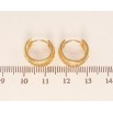 Серьги Xuping Позолота 18K колечки Широкие с резным ромбовым узором и напылением фото №2