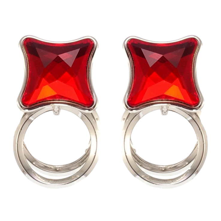 Сережки Xuping колір Родій з кристалами Swarovski пусети Кристали Siam колечки фото №15