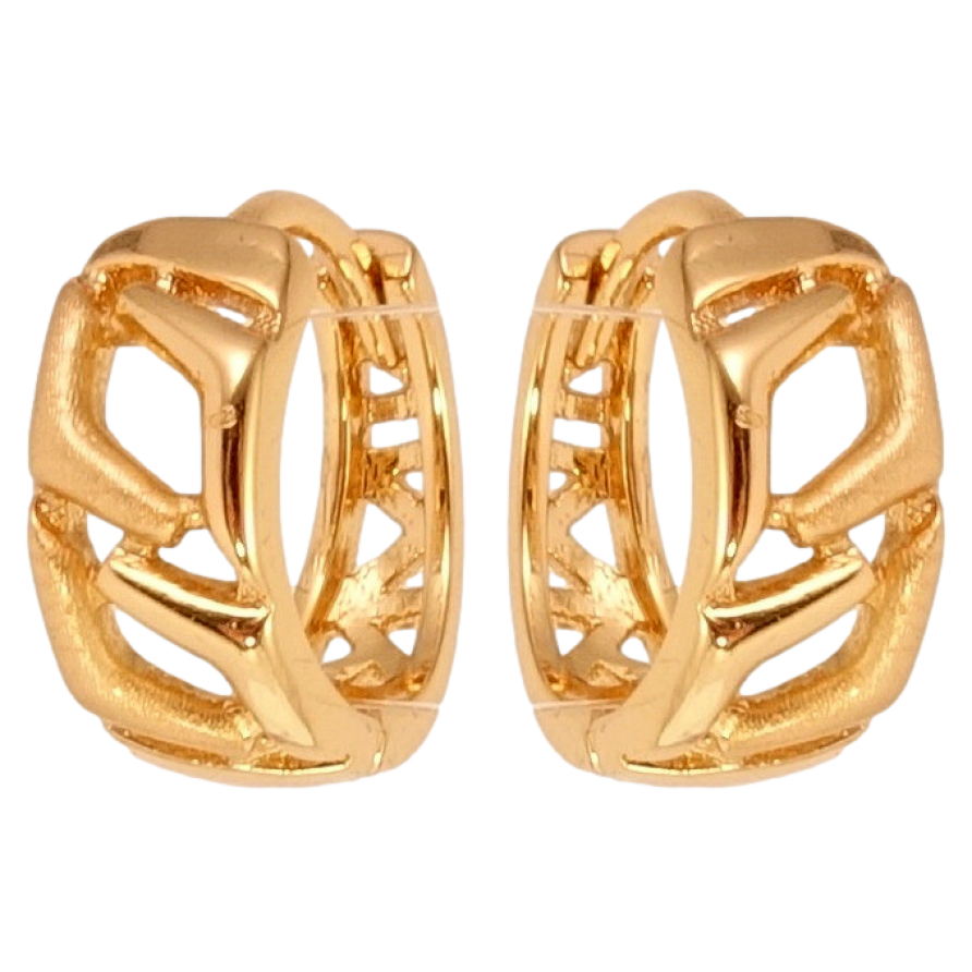 Серьги Xuping Позолота 18K колечки Декоративный орнамент с напылением фото №1