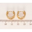 Серьги Xuping Позолота 18K колечки Резной вензельный орнамент фото №2