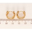 Серьги Xuping Позолота 18K колечки Резной орнамент сердечками с насечками фото №2