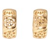 Серьги Xuping Позолота 18K колечки Цветочный резной орнамент узор на одну сторону фото №2