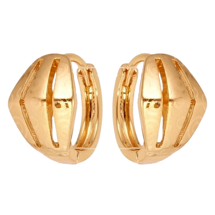 Серьги Xuping Позолота 18K колечки Фигурные с узором напылением фото №9