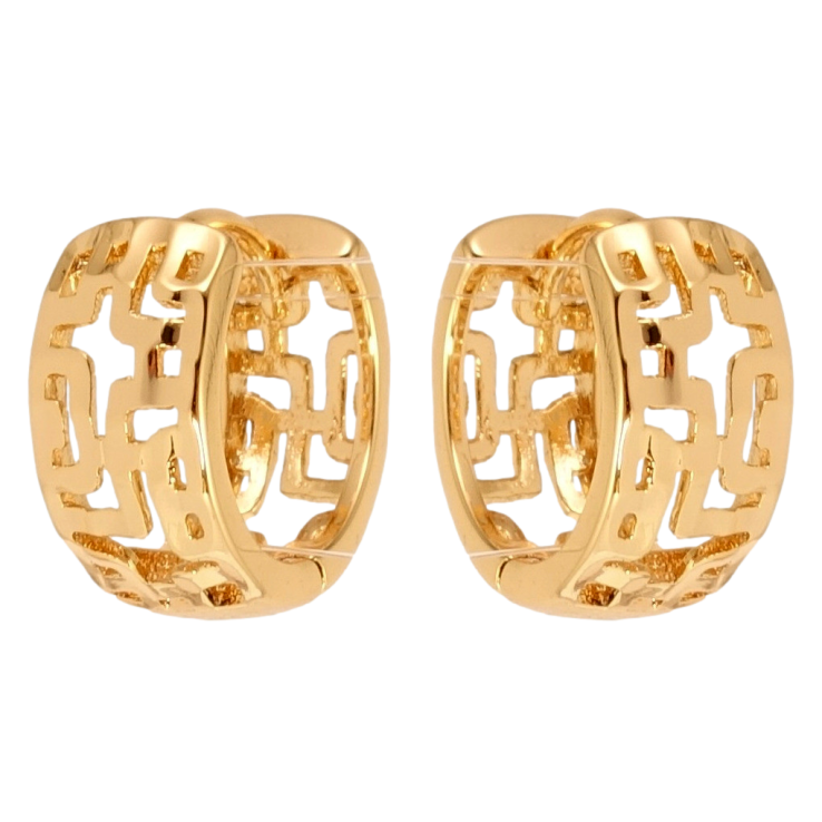 Серьги Xuping Позолота 18K колечки Декоративный резной орнамент фото №22