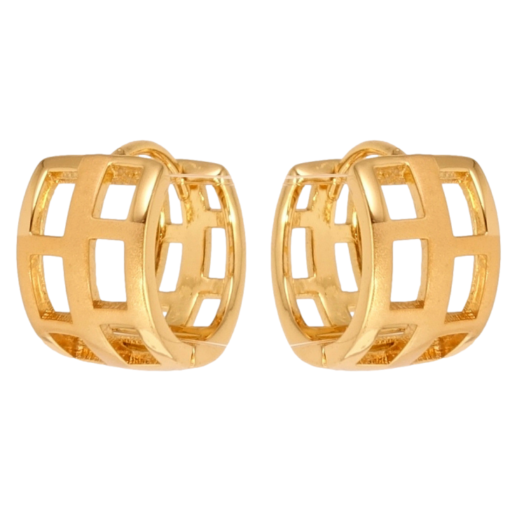 Серьги Xuping Позолота 18K колечки Решетчатый орнамент с напылением фото №24