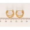 Серьги Xuping Позолота 18K колечки Решетчатый узор с насечками фото №2