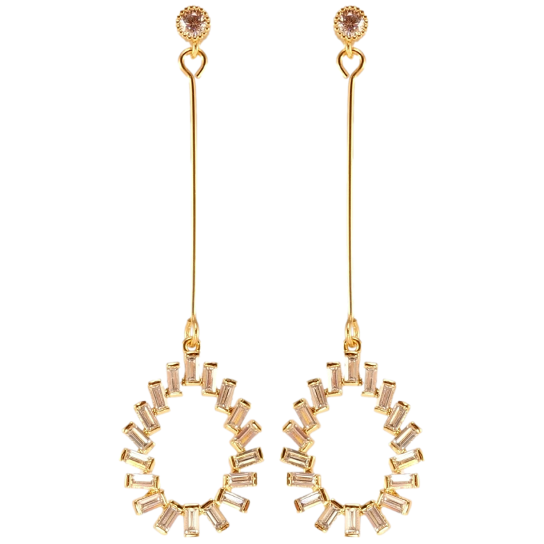 Серьги Xuping Позолота 18K пусеты Каплевидные подвески из циркония фото №1 Серьги Xuping Позолота 18K пусеты Каплевидные подвески из циркония фото №1