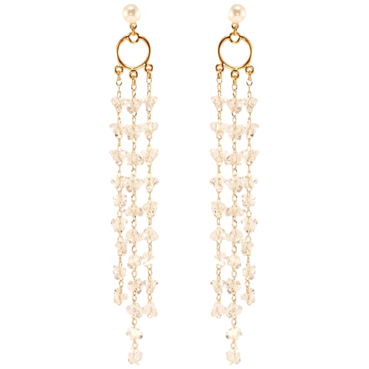 Серьги Xuping Позолота 18K пусеты Декоративные кристальные подвески фото №14