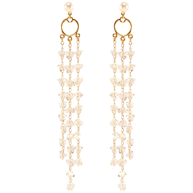 Серьги Xuping Позолота 18K пусеты Декоративные кристальные подвески фото №1 Серьги Xuping Позолота 18K пусеты Декоративные кристальные подвески фото №1