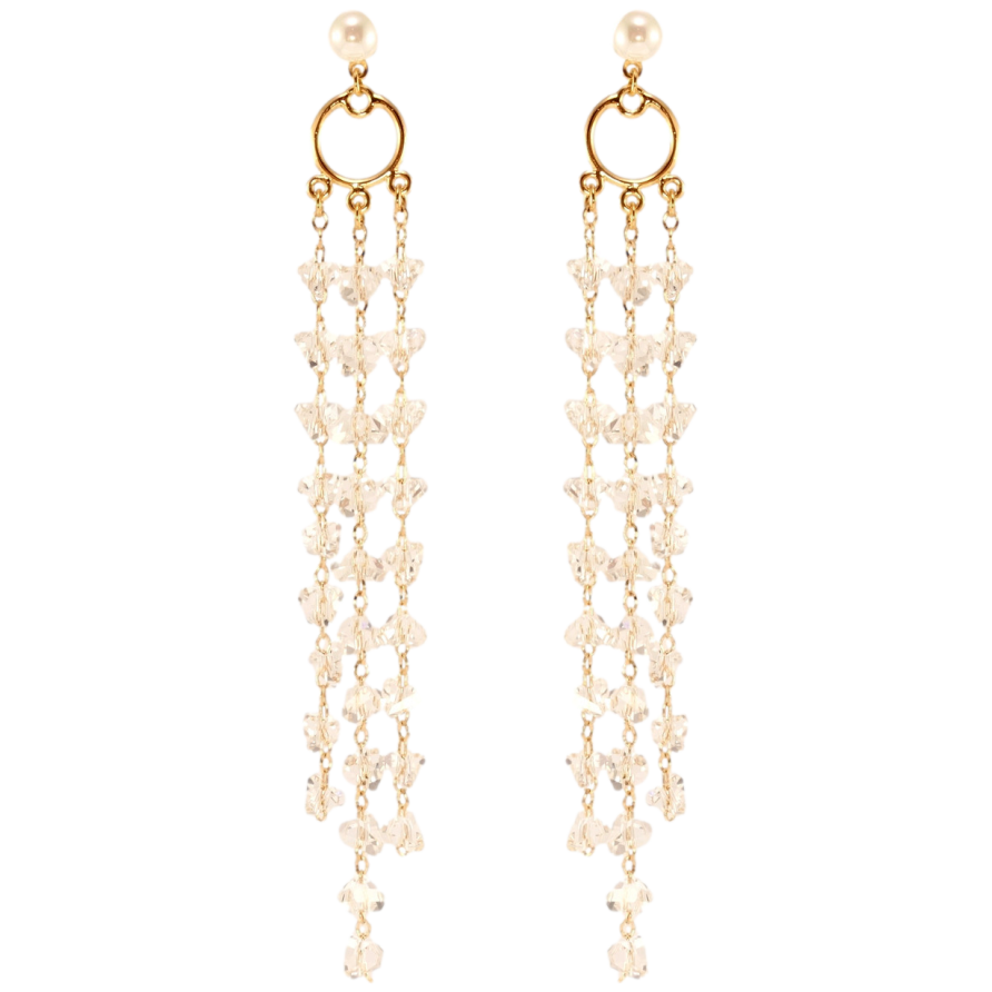 Серьги Xuping Позолота 18K пусеты Декоративные кристальные подвески фото №1