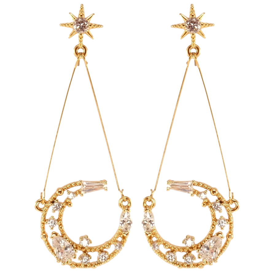 Сережки Xuping Позолота 18K пусети Шахерезада фото №1