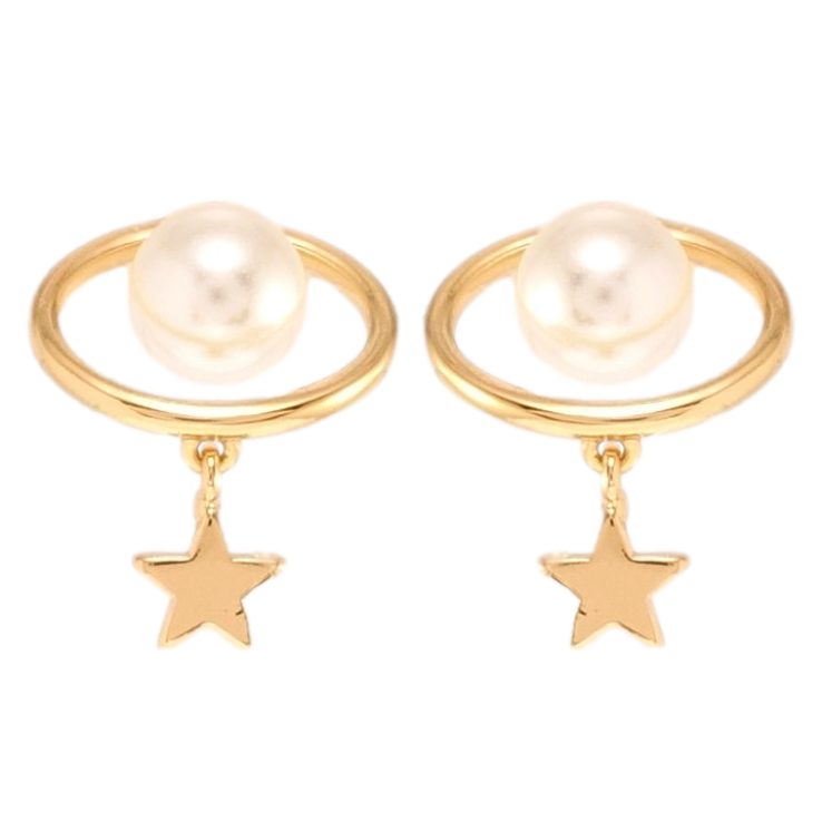 Сережки Xuping Позолота 18K пусети Сатурн фото №8