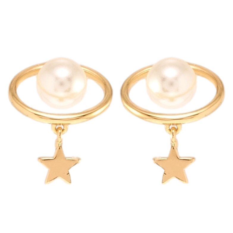 Сережки Xuping Позолота 18K пусети Сатурн фото №1