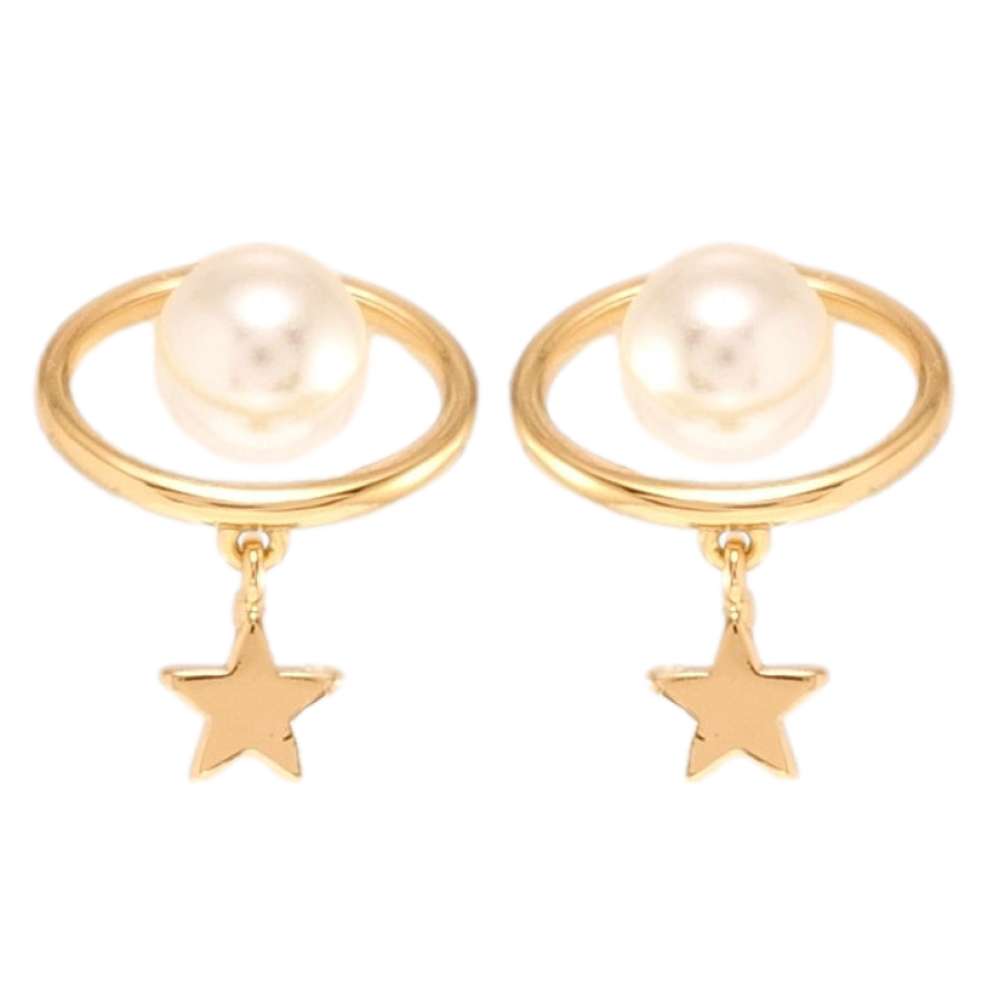 Сережки Xuping Позолота 18K пусети Сатурн фото №1