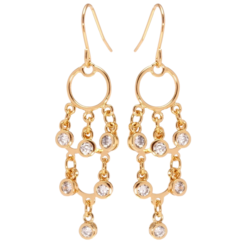 Серьги Xuping Позолота 18K французский замок Авангард фото №1