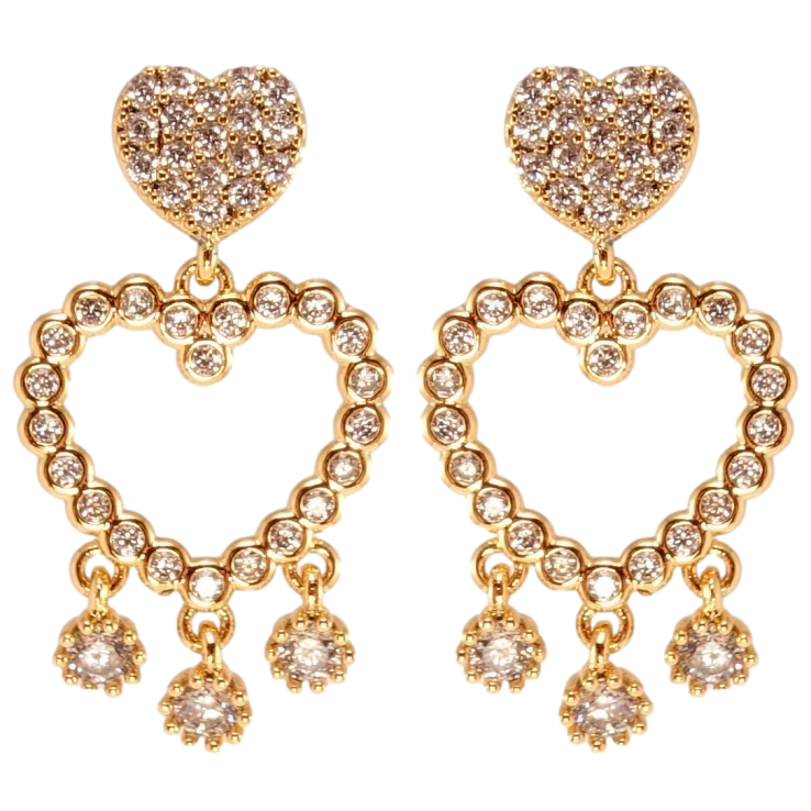 Серьги Xuping Позолота 18K пусеты Романтика фото №11