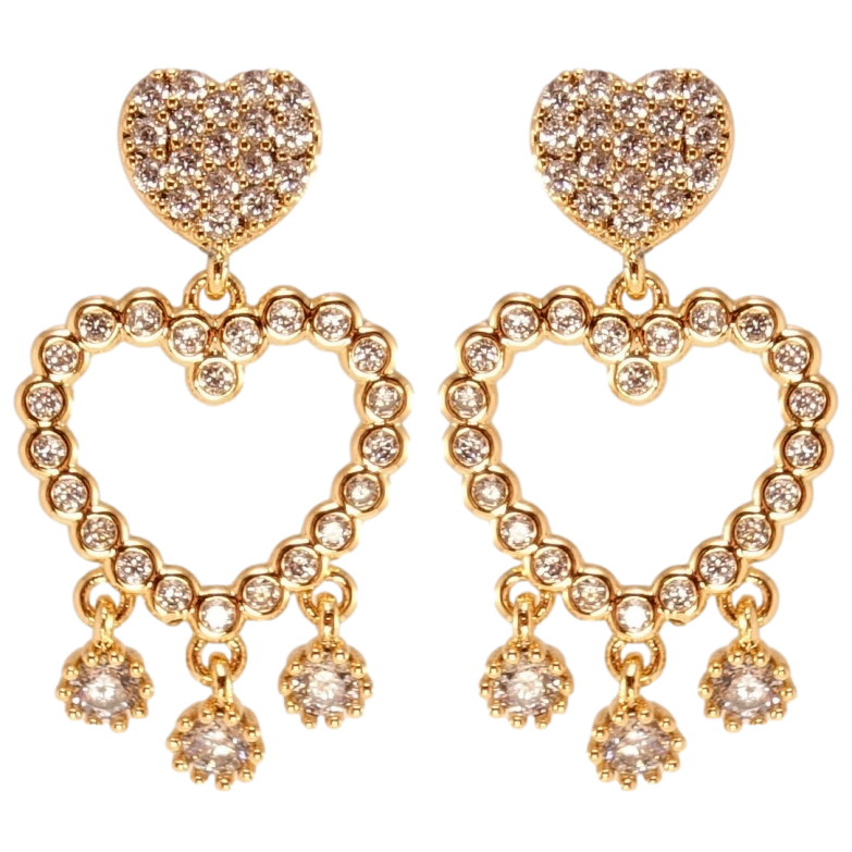 Серьги Xuping Позолота 18K пусеты Романтика фото №1