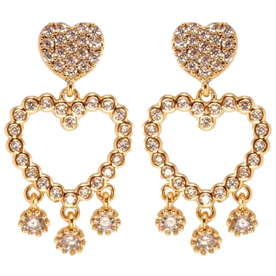 Серьги Xuping Позолота 18K пусеты Романтика фото №1