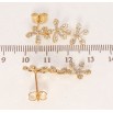 Сережки Xuping Позолота 18K пусети Кристальні квіти фото №2