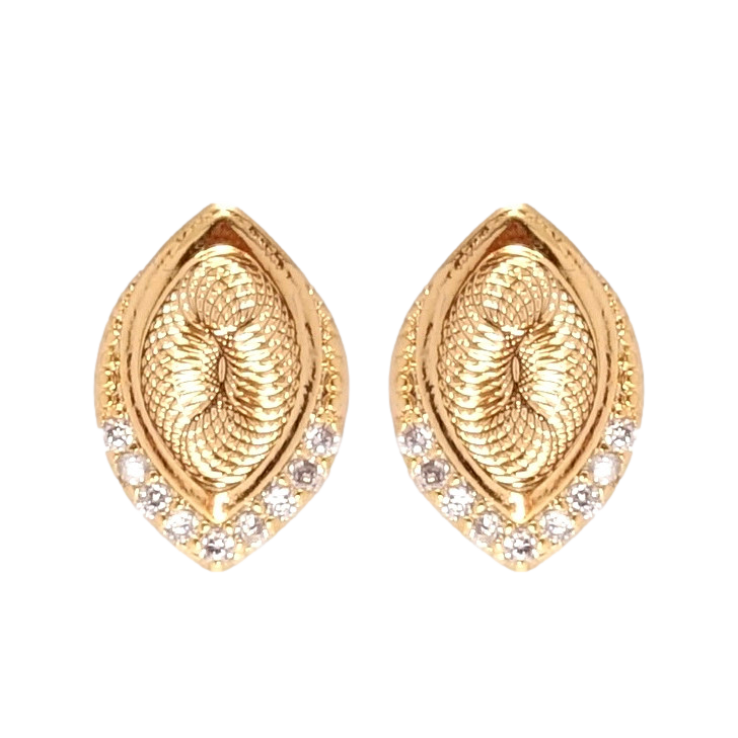 Сережки Xuping Позолота 18K пусети Декоративні пелюстки з цирконієм фото №18